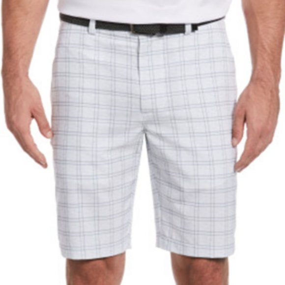 PGA TOUR Men's Textured Printed Shorts Bright White 36 B4HP - Picture 1 of 2